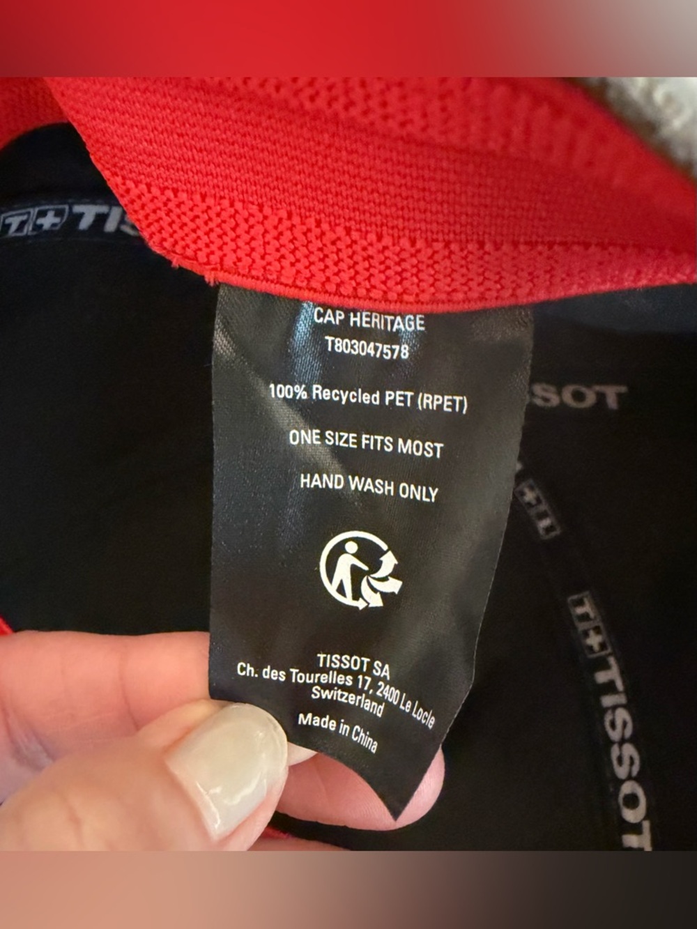 Tissot Gray Strapback Hat Minimalist Cap Adjustable NWOT - Picture 7 of 8